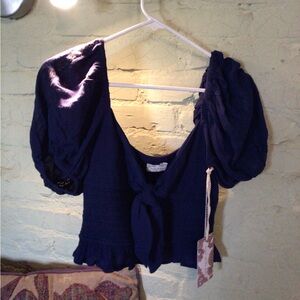 NEW ! Band of the Free Gypsies navy princess top